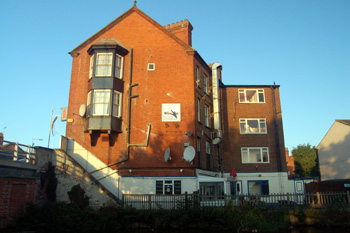 24 Leighton Road seen from the canal bank October 2008